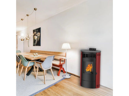 Sannover Luft-Pelletofen Flavia 15 kW Bordeaux