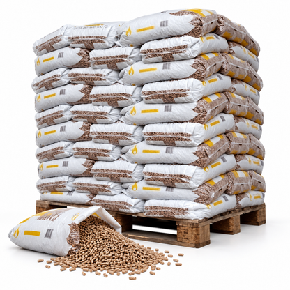 SunPower Holzpellets – 70 × 15 kg Palette – 100 % Nadelholz, ENplus A1 & DINplus & NF