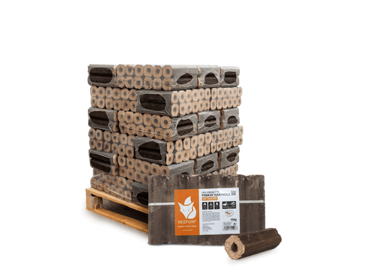 Heizfuxx PiniKay Octagon Holzbriketts Hartholz 10kg x 30 Gebinde 300kg Palette