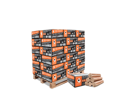 Heizfuxx BBQ-Buchenholzbriketts 18kg x 18 Gebinde 324kg Palette