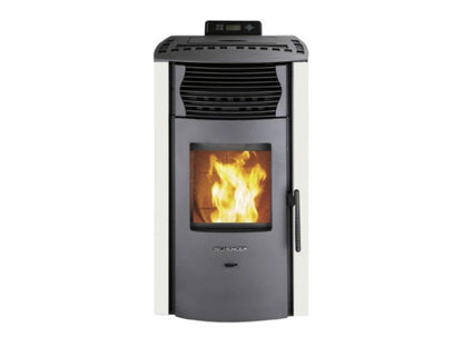 SCHENGER Pelletofen HP51 Weiß 8,8kW A+ Vollautomatisch WIFI+ECO+TIMER