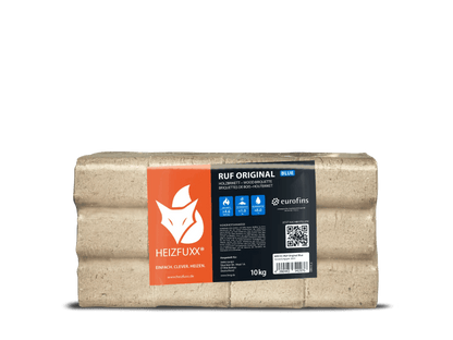 Heizfuxx RUF Original Blue Holzbriketts Nadelholz 10kg x 30 Gebinde 300kg Palette