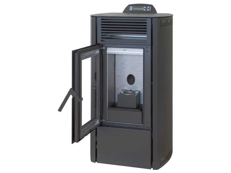 Rowi Pelletofen Stahl Schwarz 8,7 kW