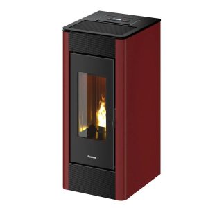 Freepoint Pelletofen One Airtight Stahl Bordeaux 7 kW