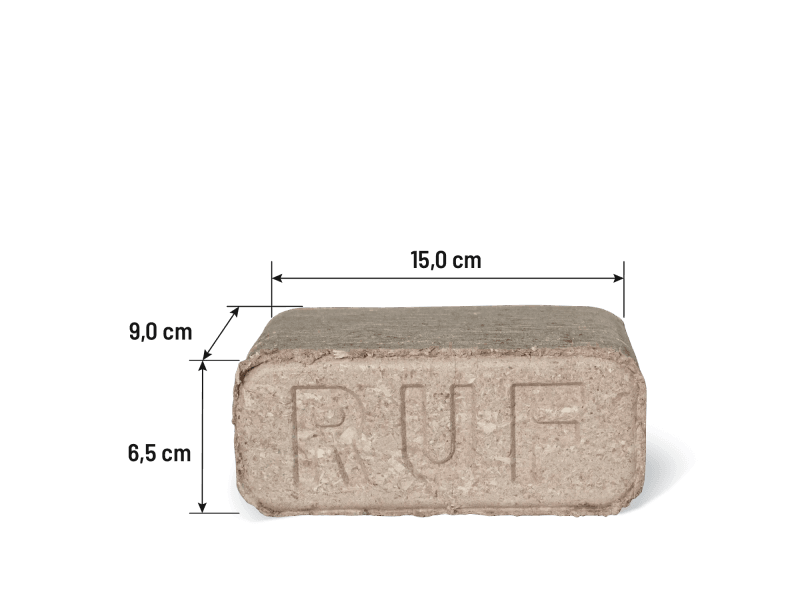 Heizfuxx RUF Original Red Holzbriketts Hartholz 10kg x 30 Gebinde 300kg Palette