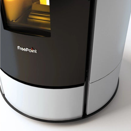 Freepoint Pelletofen Globe Stahl Weiß 10,5 kW mit Automatik