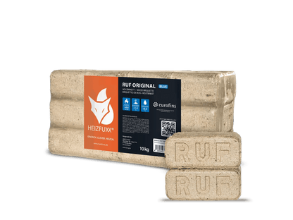 Heizfuxx RUF Original Blue Holzbriketts Nadelholz 10kg x 30 Gebinde 300kg Palette