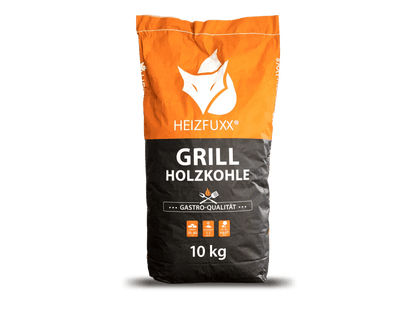Heizfuxx Grillholzkohle in Gastro-Qualität 10kg x 12 Sack 120kg Palette