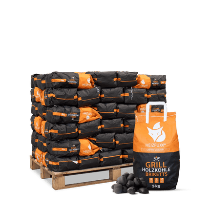 Heizfuxx Grillbriketts 5kg x 60 Sack 300kg 60er Palette