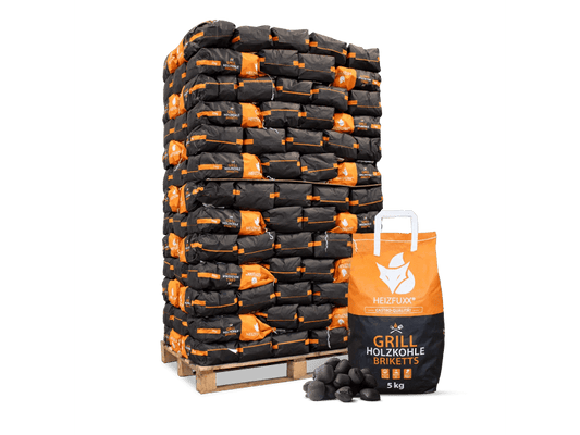 Heizfuxx Grillbriketts 5kg x 130 Sack 650kg Palette