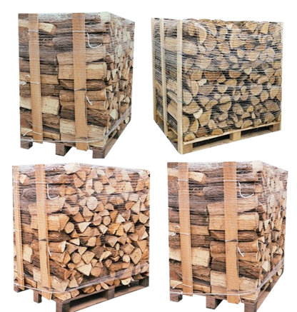 Kaminholz 30 cm – 4 Paletten mit insgesamt 12 Ster – Hartholzmischung