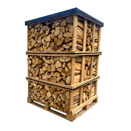 Kaminholz 25 cm – 2 Paletten mit insgesamt 6 Ster – Hartholzmischung