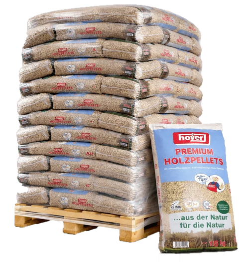 Hoyer Holzpellets ENplus A1 990kg 66 Saecke hoher Heizwert