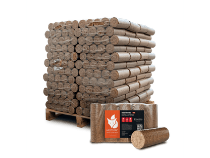 Heizfuxx Nestro XL Red Holzbriketts Hartholz 10kg x 96 Gebinde 960kg Palette