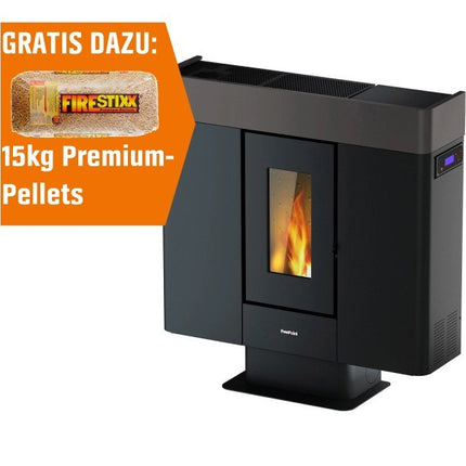 Freepoint Pelletofen Moon Stahl Titan 10 kW mit Automatik